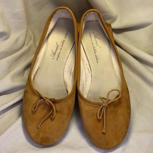 Anniel leather ballet flats w/bow made in Italy